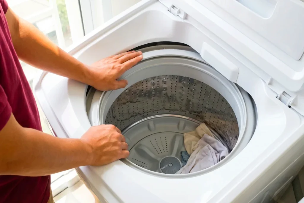 Xoay thử lồng giặt máy giặt cửa trên